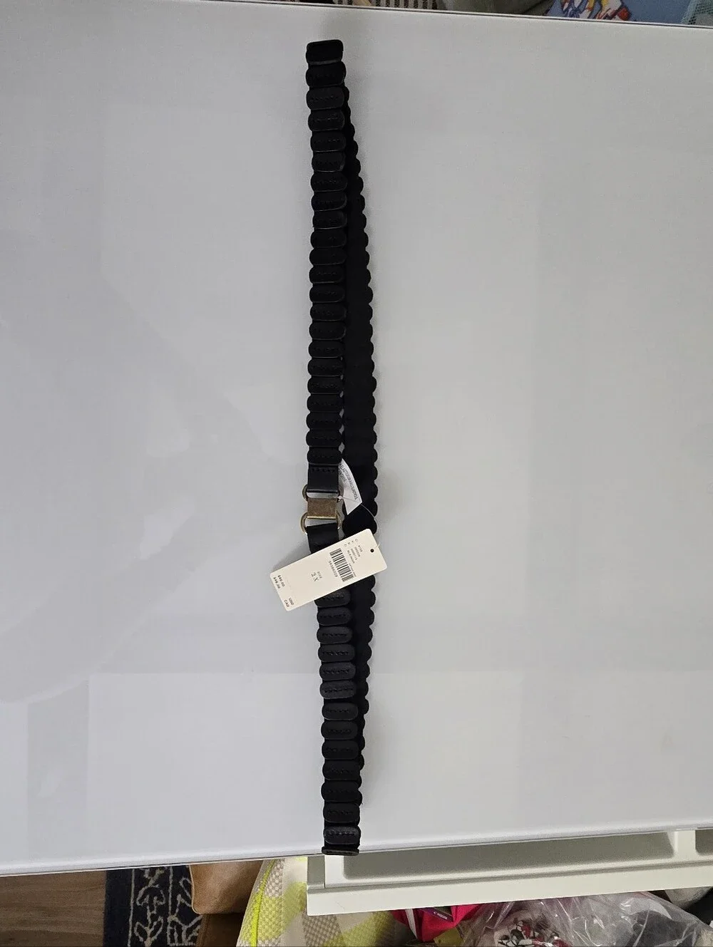 Black Elastic With Antique Gold Clasp